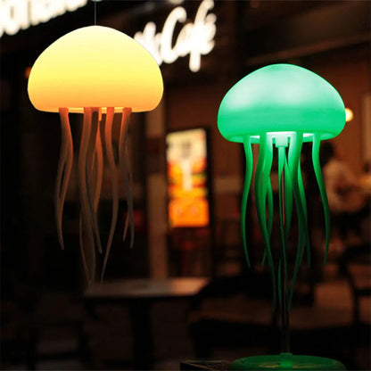 Cartoon Jellyfish Night Light RGB Gradient Cute Jellyfish Bedside Lamp Voice Control Type-C Charging LED Night Lamp